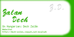 zalan dech business card